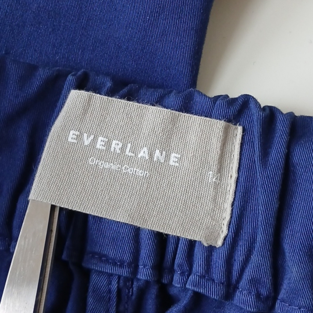 Everlane Easy Straight Leg Pants Blue Women's 14 - Picture 3 of 6